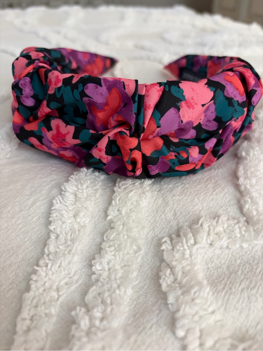 Floral Knot Headband - Pink & Purple